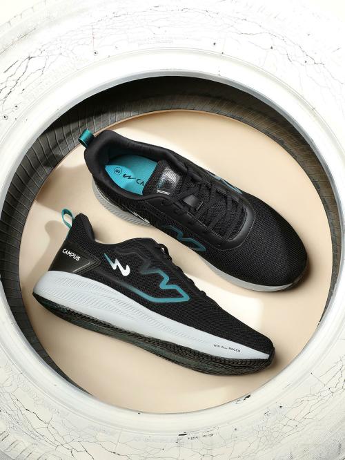 Campus RAKE Black Men's Running Shoes