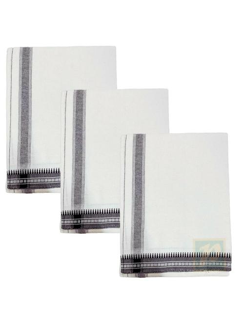 PRAKASAM COTTON Cotton Men White Dhotis & Mundus