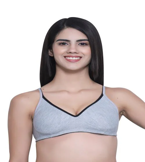 SHRI TRADERS Women Cotton Fabric Non Padded Bra With B cup and C