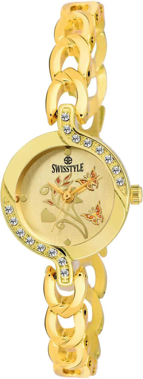 Hamt Analog Gold Watch For Women (Ss-Lr1403-Gld-Gch)