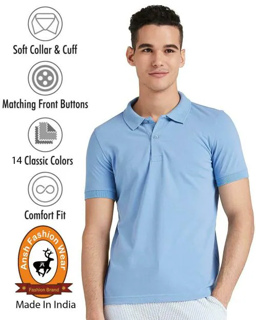 Buy Ansh Fashion Wear Mens Polo Single Tshirt T-Shirt for Men | Mens T ...