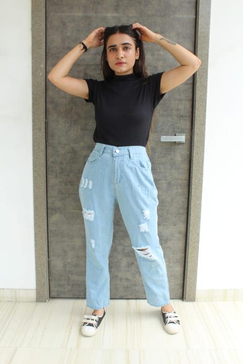 Momfit Funky modern Sky jeans