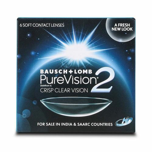 Bausch and Lomb Purevision 2 Monthly Disposable Contact Lens (-0.75, Clear, 6 Lenses)