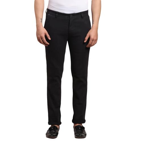 Buy Parx Super Slim Fit Solid Black Trouser Online at Best Prices in ...