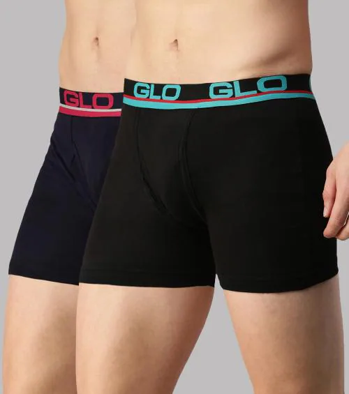 Lux Cozi Interlock Men's Multicolour Solid Cotton Pack of 2 Drawers