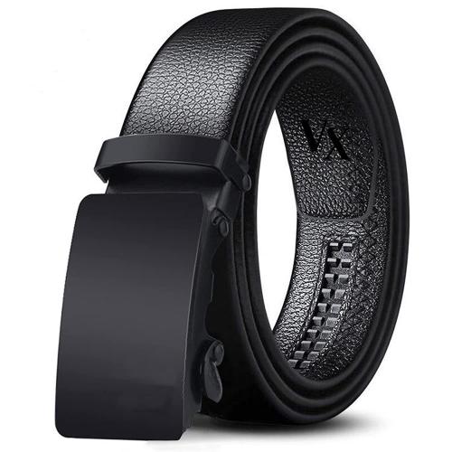 Vincent xavier Men's Black Belt, Light weight special PU Leather belt for Men, Black Belt Gift Box (28)