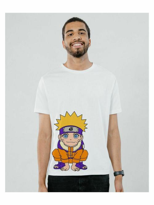 Mad Over Print Anime Naruto Men's T-shirt