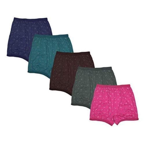 Neotea Womens Cotton Multicolour Boyshort Panties Pack of 5 - 85cm