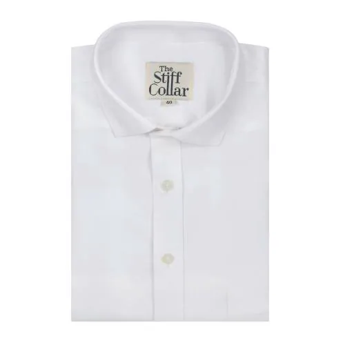 The Stiff Collar Men White Shirts - 38
