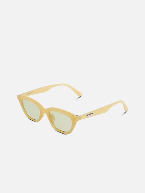Buy French Accent By Campus Sutra Men Yellow Lens & Cateye Sunglasses