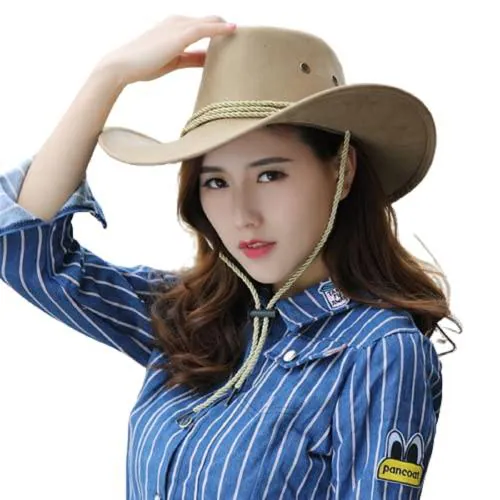 Tricky Shopper Straw Cowboy Hats for Boy's & Girl's for Travel and Picnic Wear Use Western Hat (Coffee)