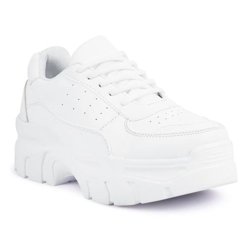 Vendoz Women White Casual Shoes