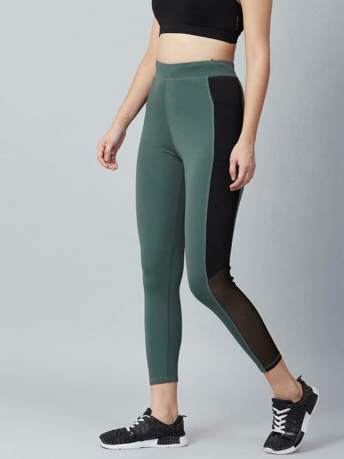Blinkin Women Dark Green Poly Stretch Single Tights