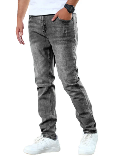 Qarsh Slim Fit Grey Jeans for Men (32)