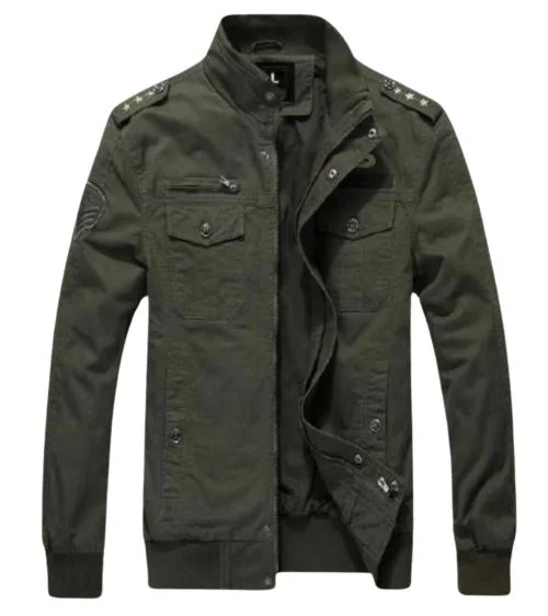 L'MONTE Men's Cotton Standard Length Jacket(XXL, Green)