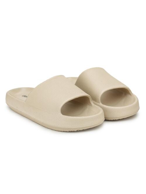 Density Cream Stylish Slides for Men