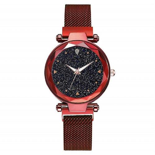 Acnos Analog Black Dial Red Strap Watch For Men - (AC-210)
