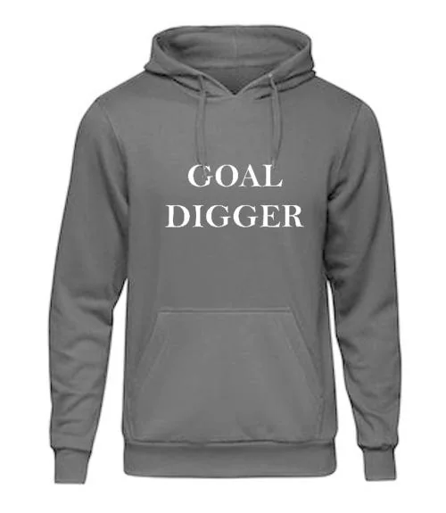 Spandexer Mens Goal Digger Fleece Hooded Neck Hoodie