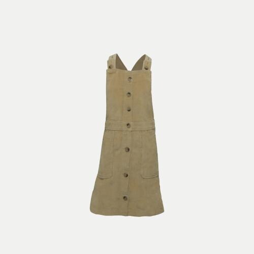 Rad Prix Girls Beige Dungaree Dress