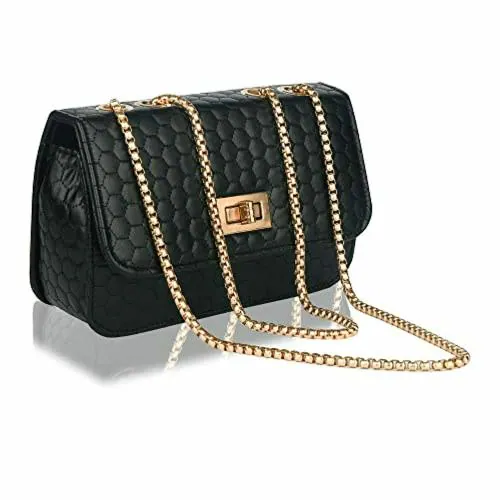 Shamriz Bag For Women L Faux Leather Stylish Handbag, Sling Bag For Women/Trendy Branded Sling Bag For Girls Latest| Valentine Gift For Girls (Black)