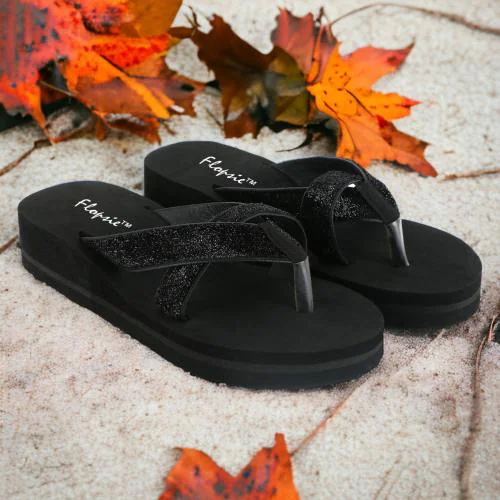 FLOPSIE Euro Monkk Ladies Slippers-Flip Flops | Slipper for Girls | Flip Flops for Women's (BLACK-08)