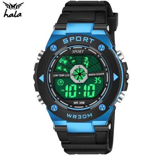 hala New Sports High-end Silicone Strap Digital Watch - For Men HL-1054-Blue Smart Generation Stylish Multi-Functional