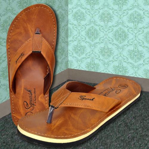 Squash Extra Comfort Tan Casual Stylish Slippers For Men