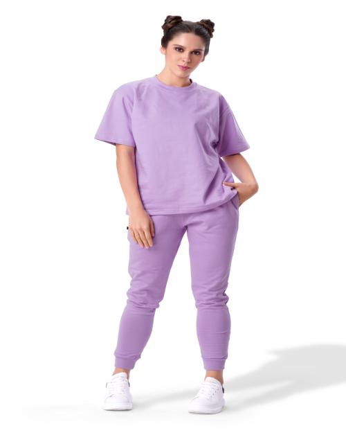 NACHKE Women Purple Loose Tshirt XL