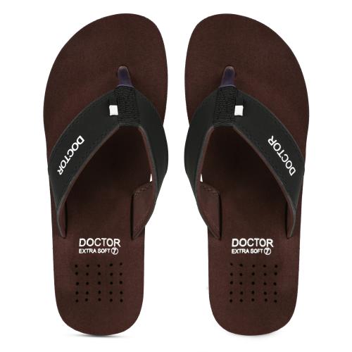 DOCTOR EXTRA SOFT Brown House Slipper for Men's Ortho Care Orthopaedic and Diabetic Mcr Comfortable Super Fit Doctor Daily Use Slipper Dr Flip-Flop Comfort Slides for Boy's and Gent's OR-D-24