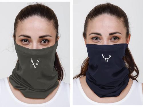 PANTAR Army Green and Navy Blue Breathable and Sweat-free Mask (set of 2)