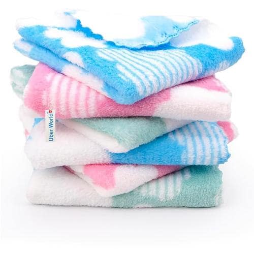 Uber World Handkerchief for Kids | Handkerchief for Women | Face Towels | | Kerchief for Women | Hanky for Women | Hanky of Kids | Ladies handkerchief | Handkerchief for women cotton| Sky and Cloud( Pack of 6)