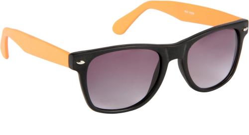 Cristiano Ronnie Wayfarer Full-Frame Black Orange Sunglasses ,Men(RN1028-MBlk-Org)