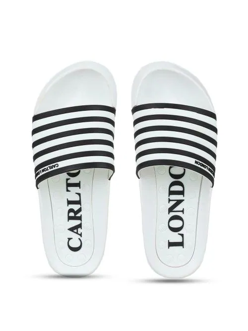 CL Sports White Sliders for Men