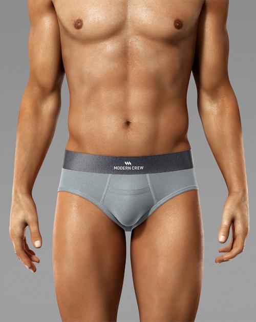 Modern Crew Men's Premium Ultrasoft Micromodal Briefs, Pack of 1,Anti-Odor and Anti-Bacterial - Made in India (XXLarge,Blue Lagoon)