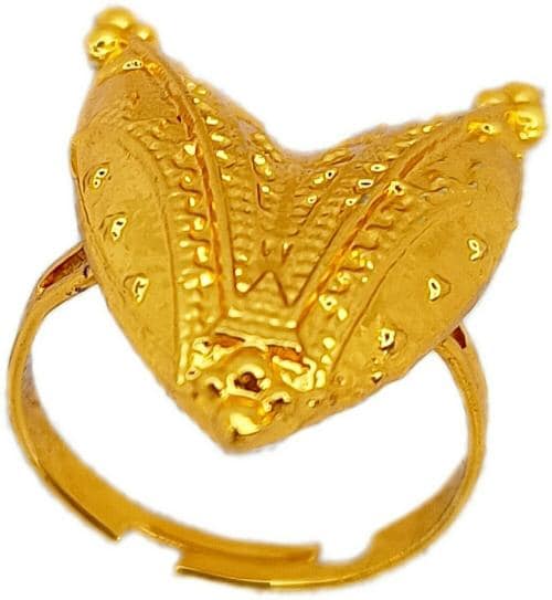 Daneen Jewellery Assamese Jewellery Finger Ring Axomiya Gohona Assamese jewellery Copper, Brass Gold Plated Ring