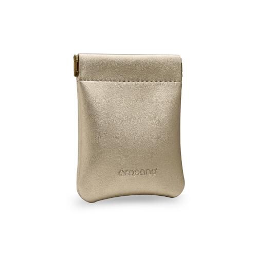 Aropana Leather Earphone Carrying Case, Mini-Storage Travel Pouch for Wired Earphones - GLITTERBRONZE