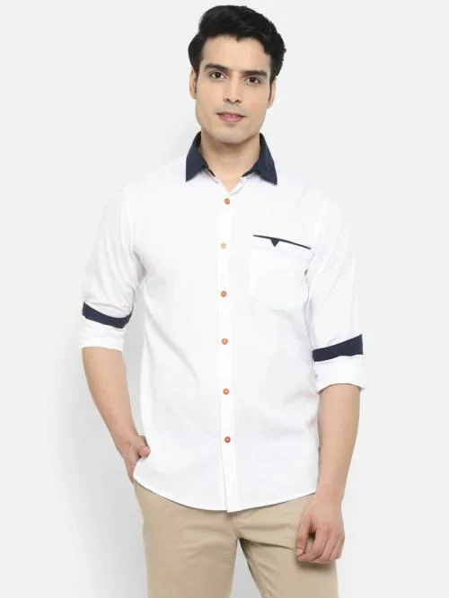 Life Roads pocket design white shirt