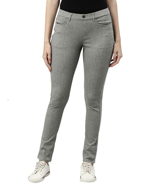 Go Colors Women Grey Polycotton Jeggings