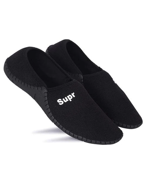 Aadi Men's Black Canvas Outdoor Casual Loafer