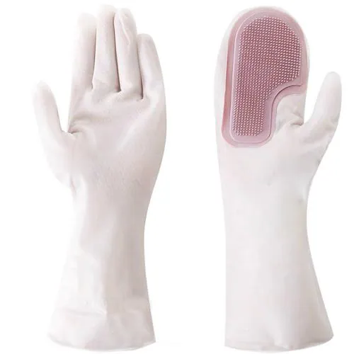 Kuber Industries Purple Polyvinyl Chloride Gloves For Kitchen Cleaning, Pet Grooming And Gardening