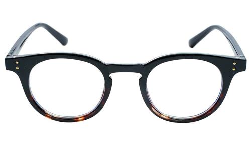 Soigne Black And Leopard Print Round Spectacle Frame For Men, Women, Boys And Girls