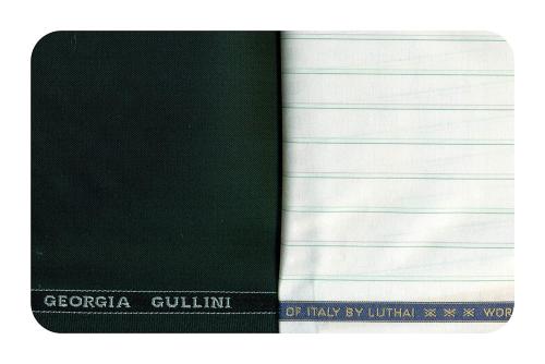 Cloth Zones Men White or Green Shirt and Trouser Fabric Set - Shirt -1.60 Meter Trouser -1.25 Meter