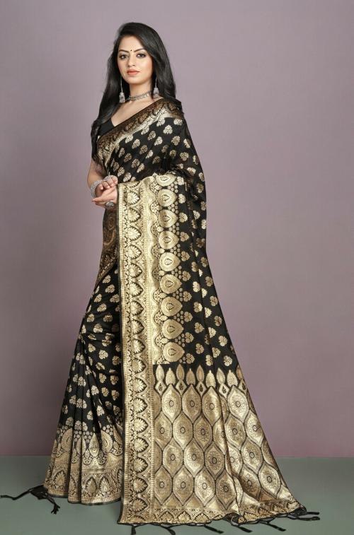 PIKHAM New Banarasi Silk Saree With Jacquard Blouse