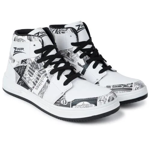 Zixer Caper High Ankle Casual Shoes For Men Chunky Fashion Sneakers For Boys| Dancing Shoes High Tops For Men