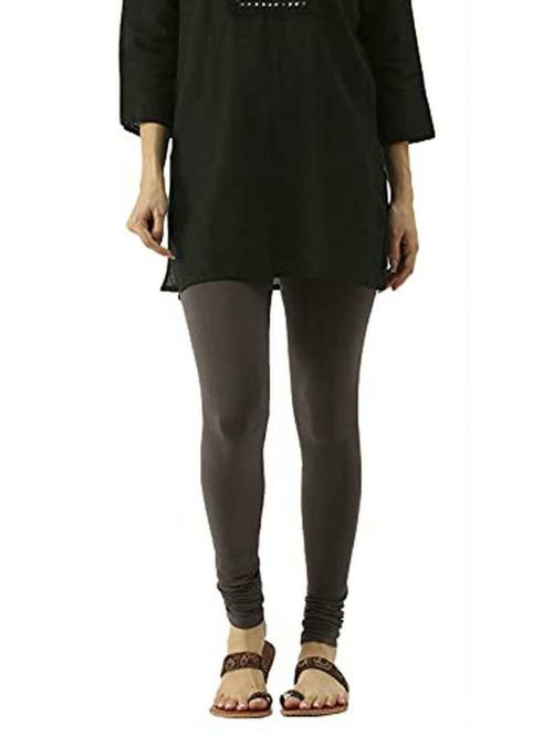 De Moza Women Dark Grey Solid Cotton Leggings JioMart