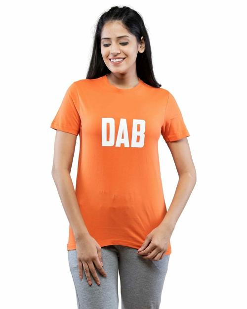 Lappen Fashion Women's Printed T-Shirt I Cotton Round Neck Half Sleeve Tshirts I Special for Nightwear Tops I Trendy & Stylish Look I T-Shirts for Women/Girls - (Dab) S