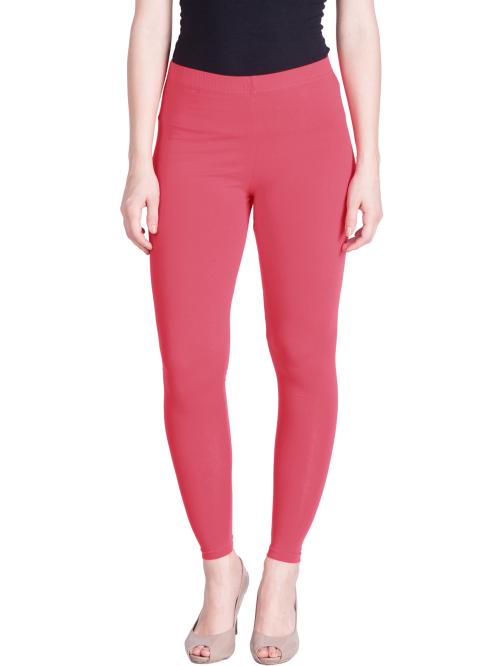LYRA Tender Peach Superior staple cotton Ankle Length Leggings.Look like new even after repeated washing,Suitably designed to mould any body shape perfectly.
