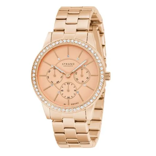 STRAND BY OBAKU Lana Multifunction Rose Gold Round Dial Women's Watch - S707LMVVSV