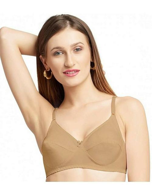 DAISY DEE Women's Cotton Non Padded Wirefree Full Coverage Bra - (Skin, 36B)