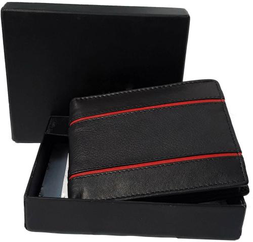 Leather Complex Men Black Rfid Wallet